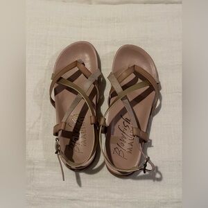 Blowfish Malibu Camden Sandal, Rose Gold and Mauve, size 8.5